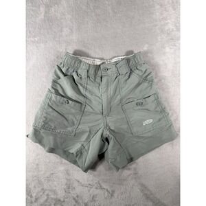 Aftco Cargo Shorts Mens 28 Green Fishing Nylon Utility Hiking Outdoors